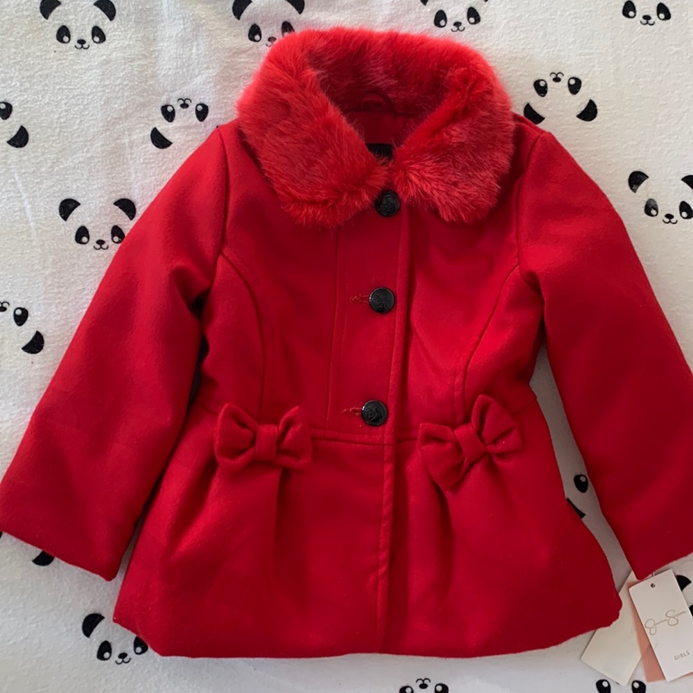 Jessica Simpson Sweet Red Toddler Jacket Overcoat Size 2 NWT